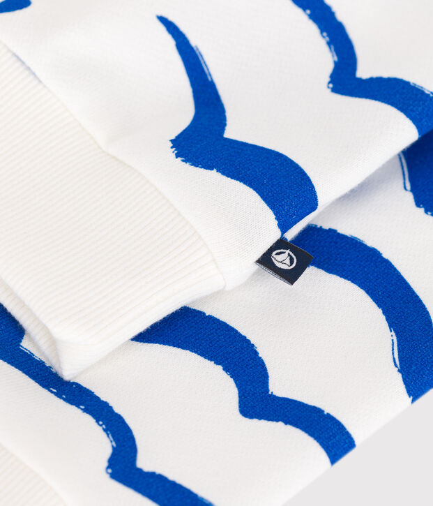 Sudadera infantil de algod&oacute;n con estampado blanco/multicolor