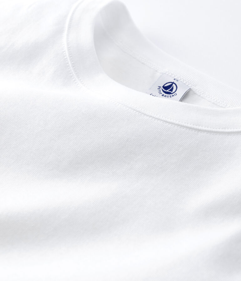 Camiseta de cuello redondo emblem&aacute;tica de algod&oacute;n de mujer blanco ECUME