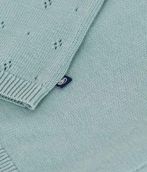 C&aacute;rdigan de algod&oacute;n de punto de fantas&iacute;a para beb&eacute; verde