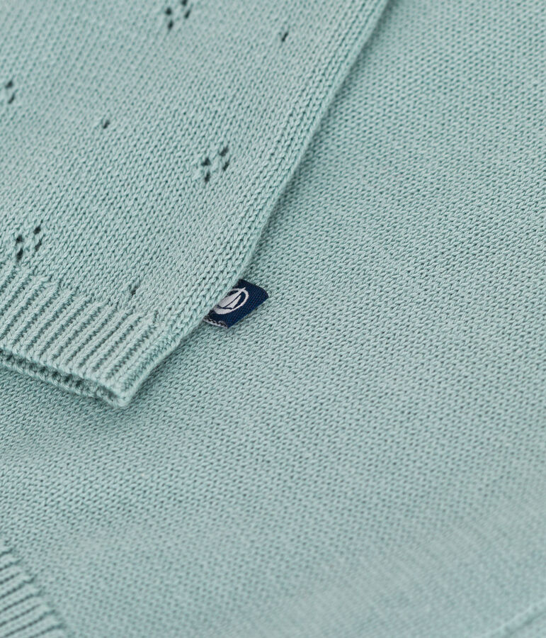 C&aacute;rdigan de algod&oacute;n de punto de fantas&iacute;a para beb&eacute; verde