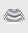 Sudadera de rizo aterciopelado para bebé blanco MARSHMALLOW/azul SMOKING