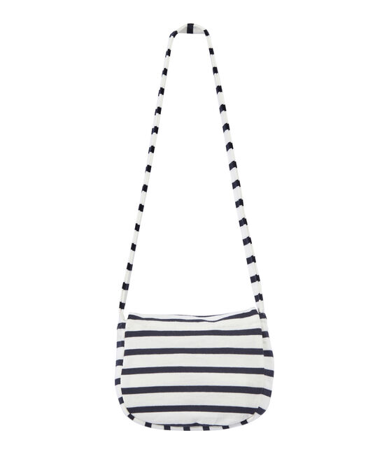 Bolso bandolera a rayas blanco MARSHMALLOW/azul SMOKING