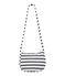 Bolso bandolera a rayas blanco MARSHMALLOW/azul SMOKING