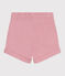 Pantalón corto liso de algodón para bebé rosa CHARME