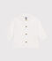 Camisa de piqué de algodón para bebé blanco ECUME