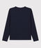 Camiseta de algodón Le Droit con cuello de pico para mujer azul SMOKING