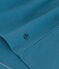 Camiseta LA RECTA de algodón con cuello de pico para mujer azul POLOCHON