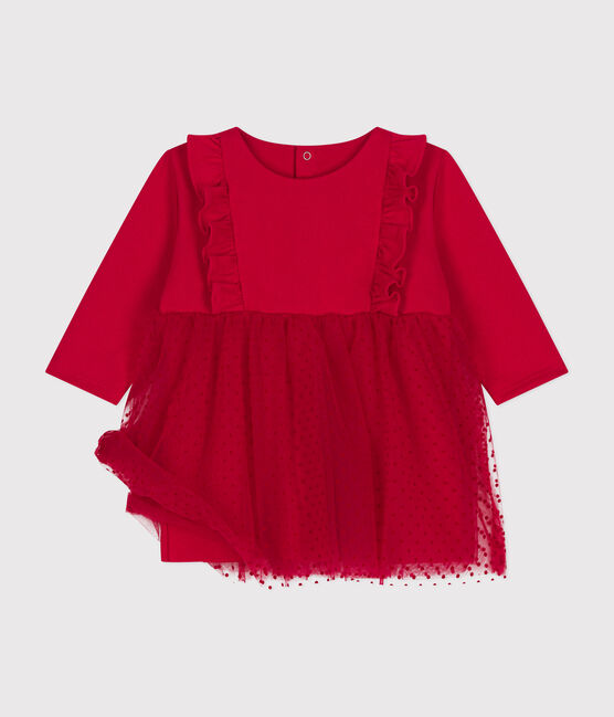 Vestido de algodón y tul para bebé COULIS