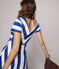 Vestido de rayas de mujer azul SURF/blanco MARSHMALLOW