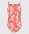Traje de baño estampado de una pieza para niña rosa PAPAYE/ MARSHMALLOW
