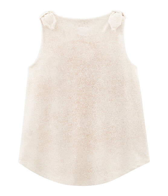 Camiseta de tirantes infantil para niña blanco MARSHMALLOW/rosa COPPER