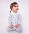 Pijama de algod&oacute;n con cuello y estampado de corazones para beb&eacute; blanco/multicolor