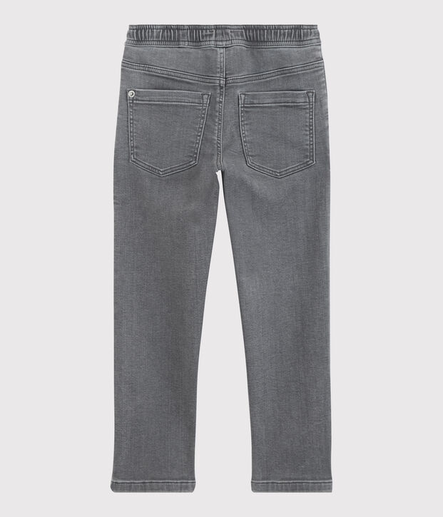 Pantal&oacute;n regular de tejido vaquero sostenible para ni&ntilde;o gris