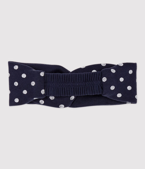 Diadema de muletón de bebé. azul SMOKING/blanco MARSHMALLOW