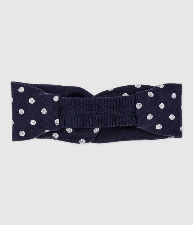 Diadema de mulet&oacute;n de beb&eacute;. azul/blanco