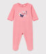 Pijama de terciopelo con abertura trasera para bebé