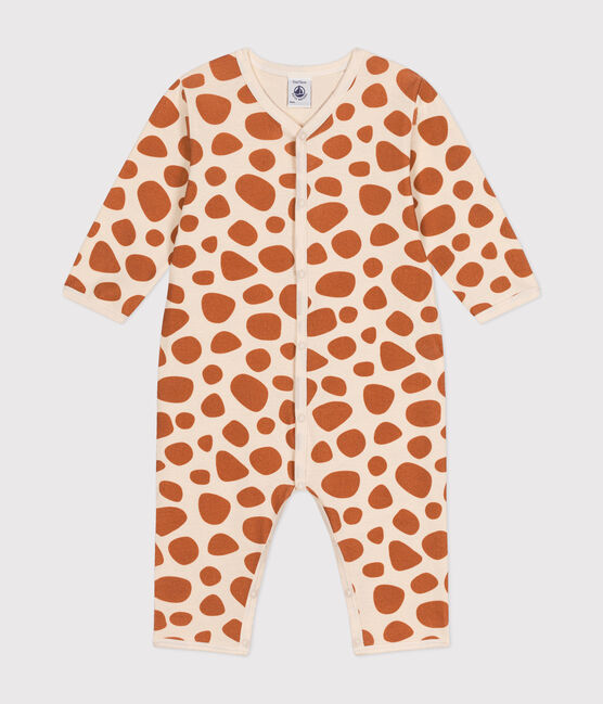 Pijama sin pies con jirafa de algodón para bebé blanco AVALANCHE/ ECUREUIL