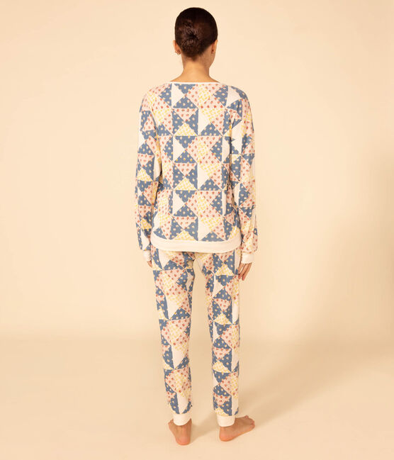 Pijama de algodón patchwork para mujer blanco AVALANCHE/ MULTICO