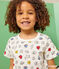 Pijama corto infantil Monsieur Madame de algodón  blanco MARSHMALLOW/blanco MULTICO