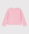 C&aacute;rdigan infantil liso de algod&oacute;n rosa