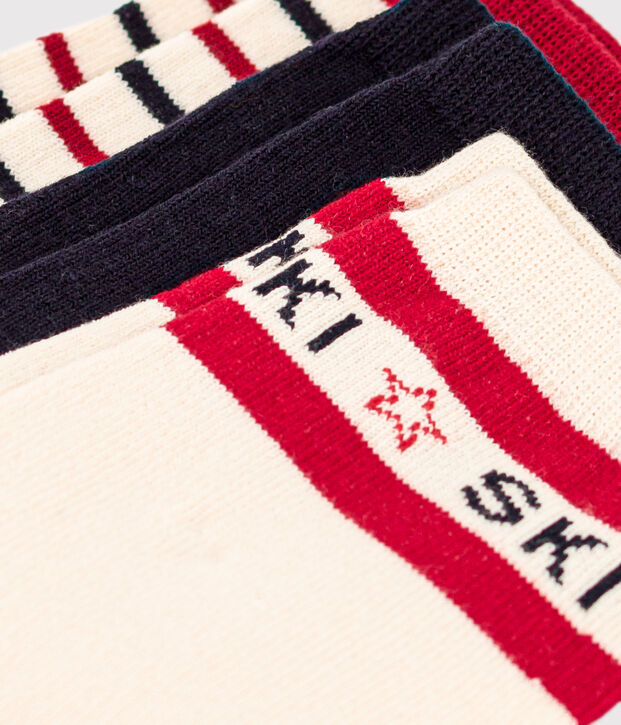 Juego de 3 pares de calcetines SKI para ni&ntilde;o/ni&ntilde;a multicolor