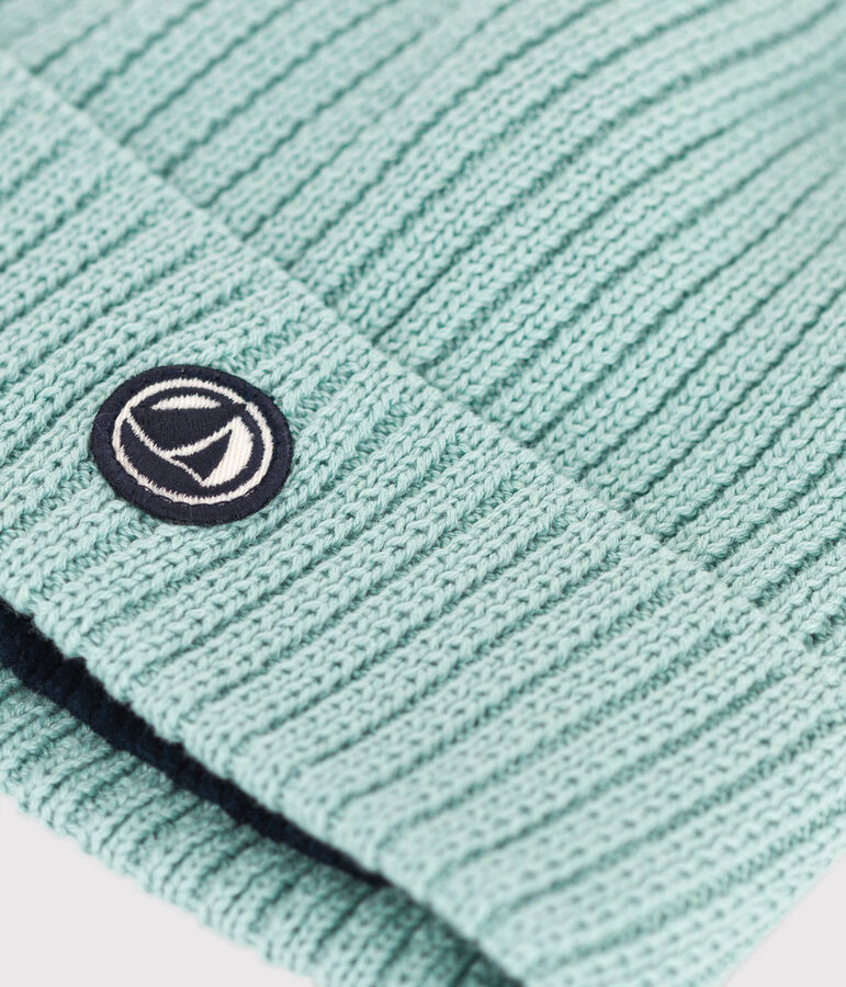 Gorro de punto con forro de tejido polar de ni&ntilde;o/ni&ntilde;a verde
