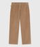 Pantalón infantil recto y liso de pana beige ROCHE CLAIR
