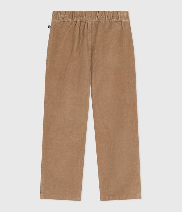Pantal&oacute;n infantil recto y liso de pana beige