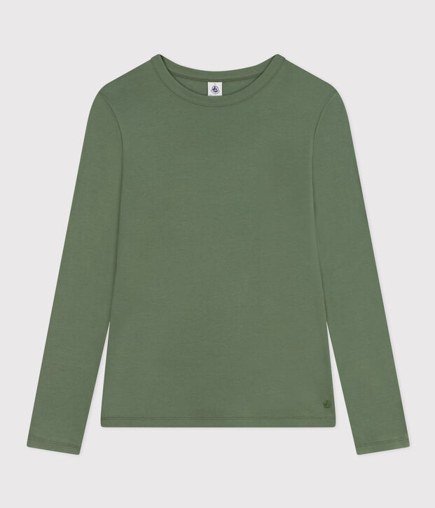 Camiseta L'ICONIQUE de algod&oacute;n con cuello redondo para mujer verde