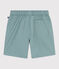 Bermudas cortas infantiles de algodón liso verde PAUL