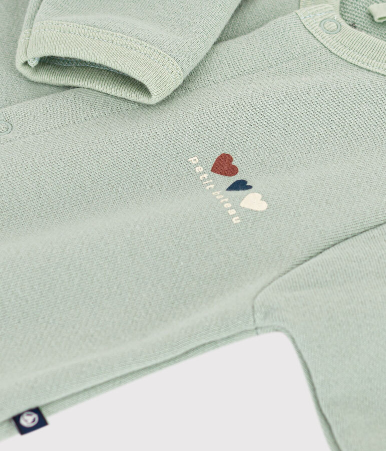 Mono largo de felpa para beb&eacute; verde