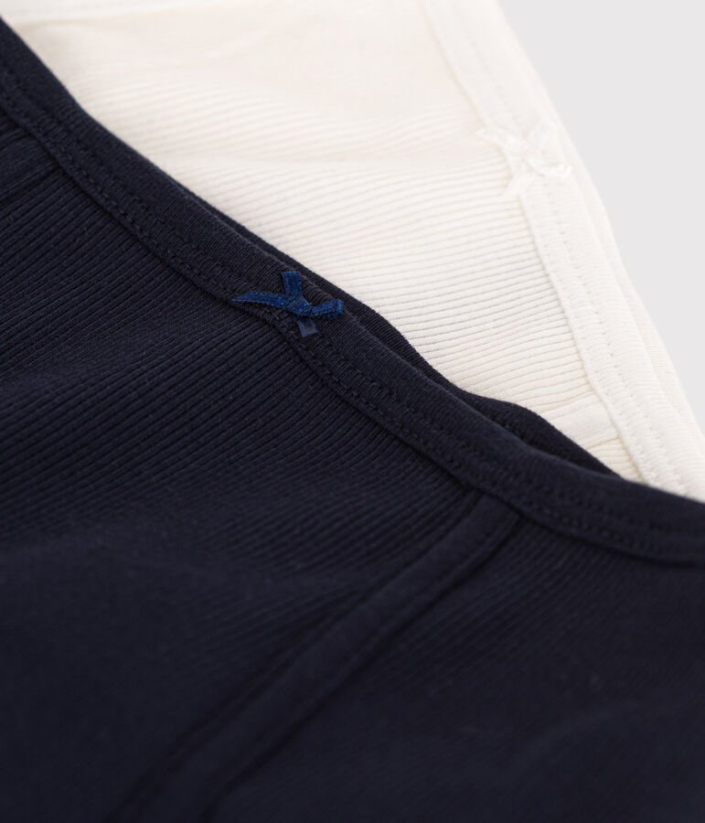 Juego de 2 braguitas de algod&oacute;n y elastano de talle alto para mujer variante 1