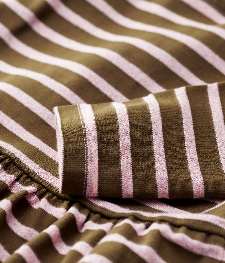 Vestido de manga larga de algod&oacute;n de ni&ntilde;a MILITARY/ CHARME BRILLANT