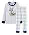 Pijama de acanalado y tela túbica para niño blanco MARSHMALLOW/blanco MULTICO