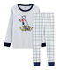 Pijama de acanalado y tela túbica para niño