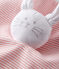 Peluche de punto, el emblemático tejido de Petit Bateau. rosa CHARME/blanco MARSHMALLOW