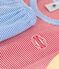 Pijama corto de algodón milrayas rojo, azul y amarillo para niño rojo PEPS/blanco MULTICO