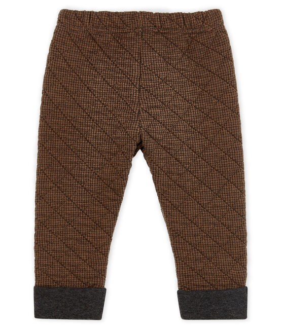 Pantalón de tela túbica de pata de gallo para bebé niño negro CITY/marron COCOA