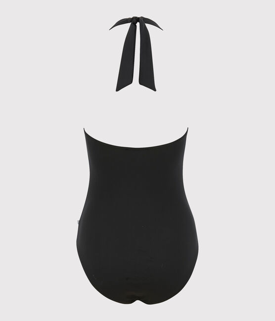 Traje de baño de 1 pieza liso de mujer negro NOIR