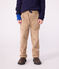 Pantalón infantil recto y liso de pana beige ROCHE CLAIR