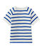 Camiseta de bebé niño con manga corta blanco MARSHMALLOW/azul PERSE