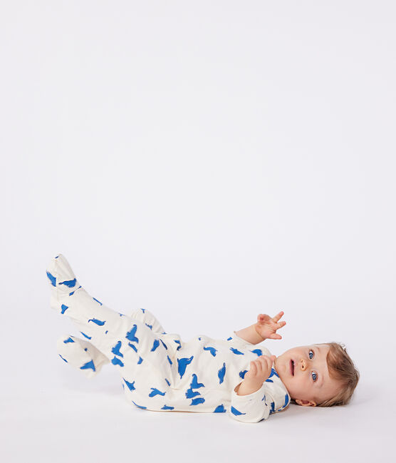 Pijama de túbico con morsas para bebé blanco AVALANCHE/ MULTICO
