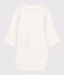Body con cuello bordado de bebé de algodón biológico blanco MARSHMALLOW