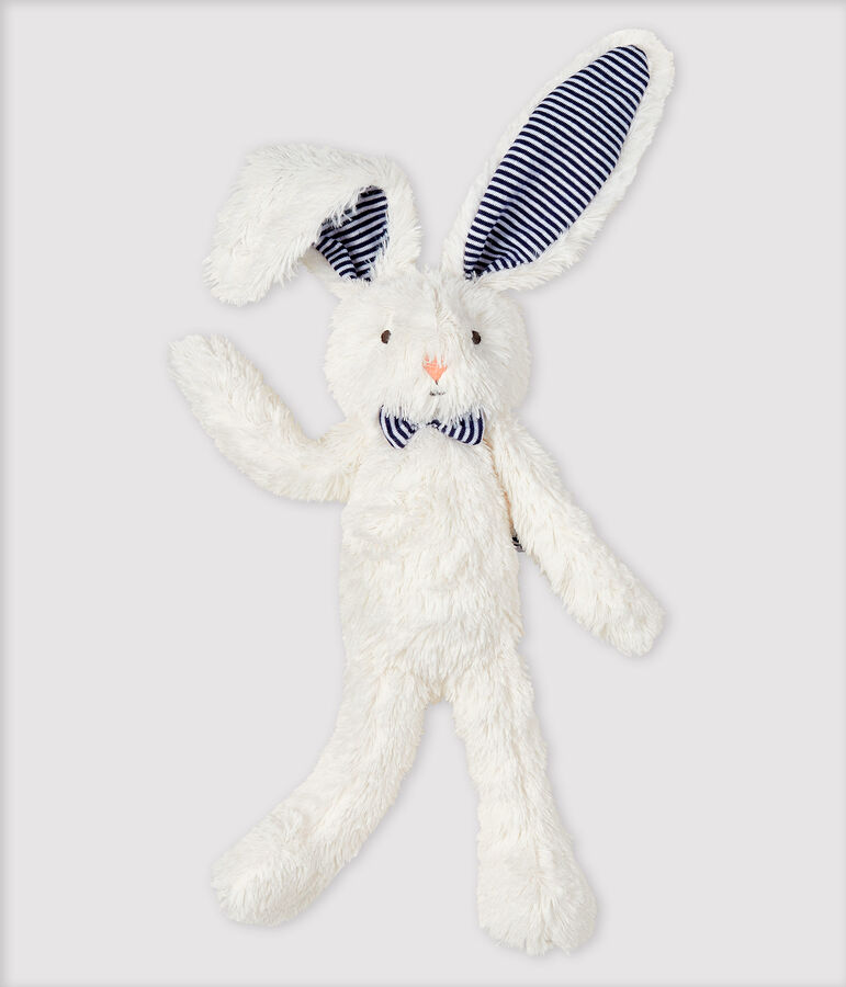 Doudou de conejito con lazo de mariposa de borreguito blanco