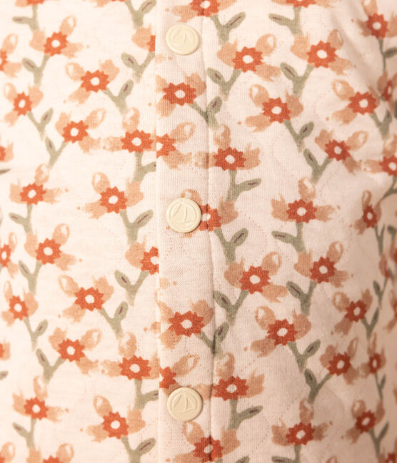 Cárdigan estampado de tejido túbico acolchado de niña blanco AVALANCHE/ MULTICO