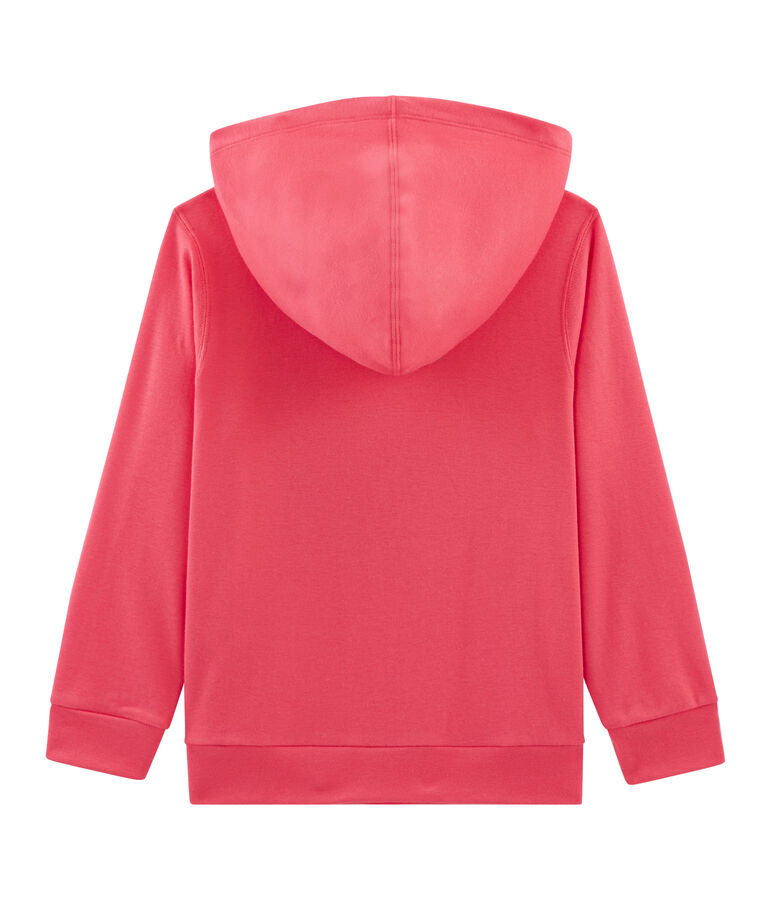 Sudadera infantil con capucha rosa