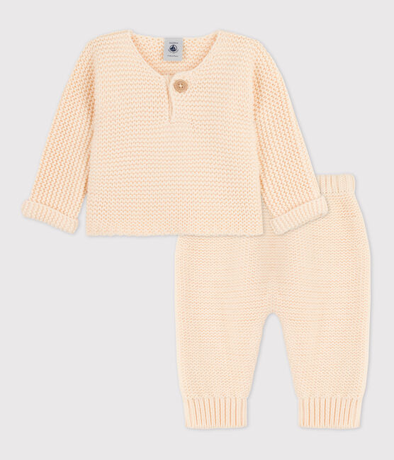 Conjunto de 2 piezas de bebé de punto de algodón crudo AVALANCHE