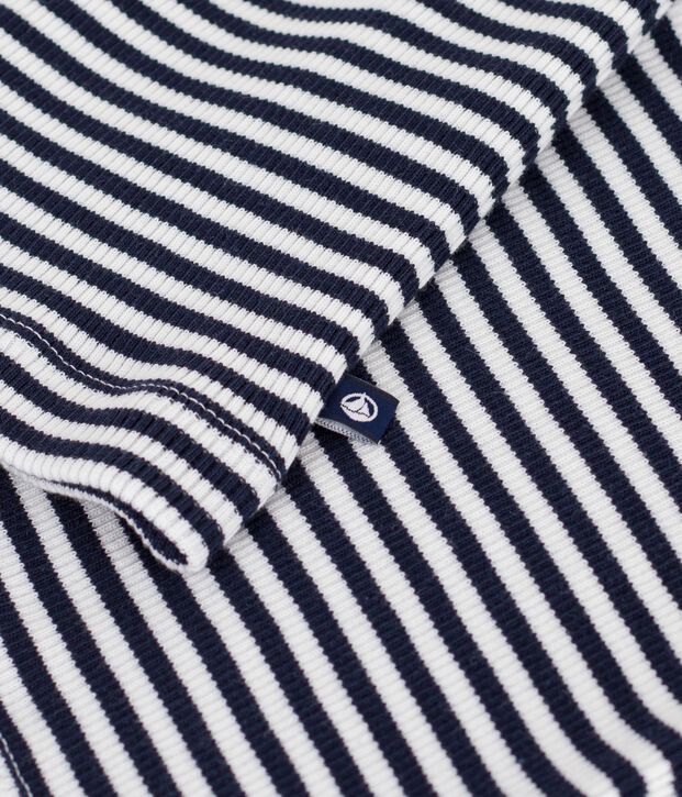 Camiseta de tirantes de algod&oacute;n a rayas para mujer azul/blanco