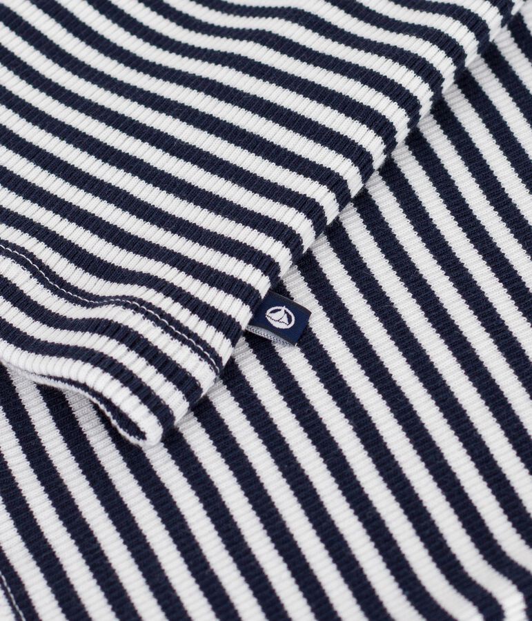 Camiseta de tirantes de algod&oacute;n a rayas para mujer azul/blanco