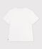 Camiseta de algod&oacute;n de manga corta para mujer con estampado blanco